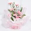 Elegant Pink Flower Bouquet with Delicious Mother's Day Cake