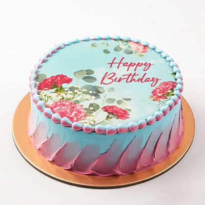 Elegant Floral Design Chocolate Cake | Perfect for Birthdays