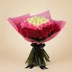 Majestic Symphony of Roses: White, Pink & Dark Pink Elegance
