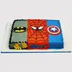 Superhero Trio Chocolate Cream Cake - Perfect for Celebrations