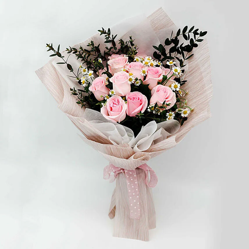 Titanic Rose Chamomile Love Bouquet For Valentines