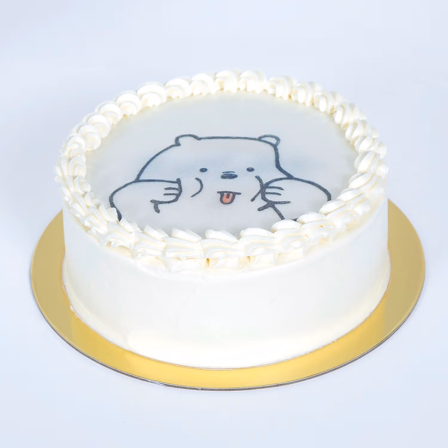 Adorable Bear Chocolate Birthday Cake with Cute Candle Design