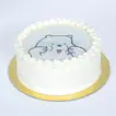 كيكة عيد ميلاد بالشوكولاته مع تصميم شمعة لطيفة