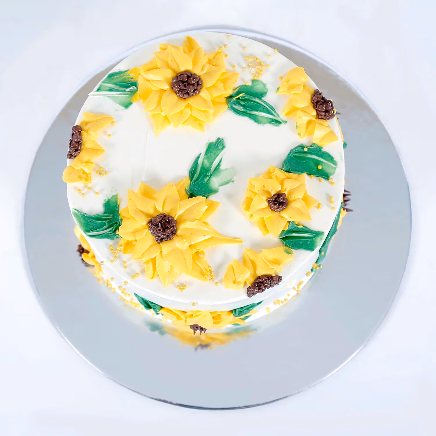 Delightful Sunflower Theme Chocolate Cake - Perfect for Celebrations