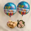 Birthday Festive Cupcake Set With Balloons n Roses