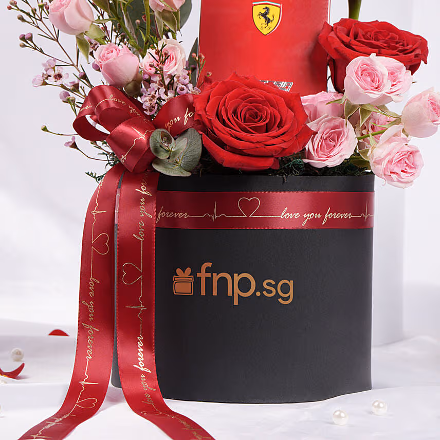 Valentines Day Flower and Perfume for Him
