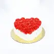 Delightful Heart-Shaped Chocolate Rose Cake - Half Kg