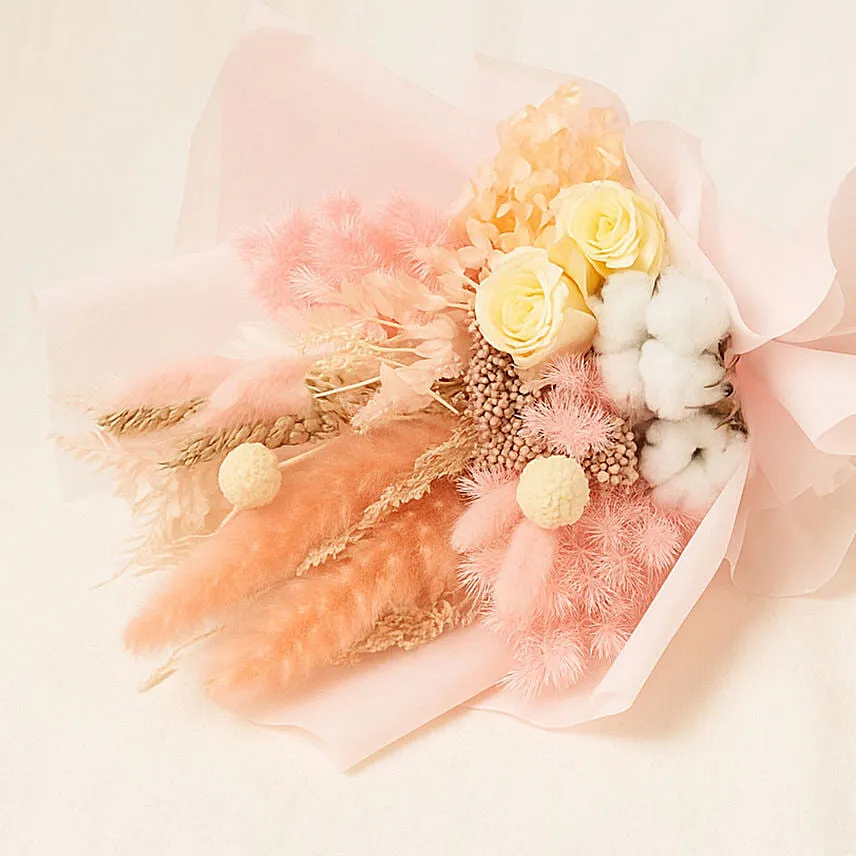 Graceful Mixed Preserved Flowers Bouquet