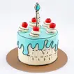 Whimsical Wave Cake with Delightful Decorations - Chocolate