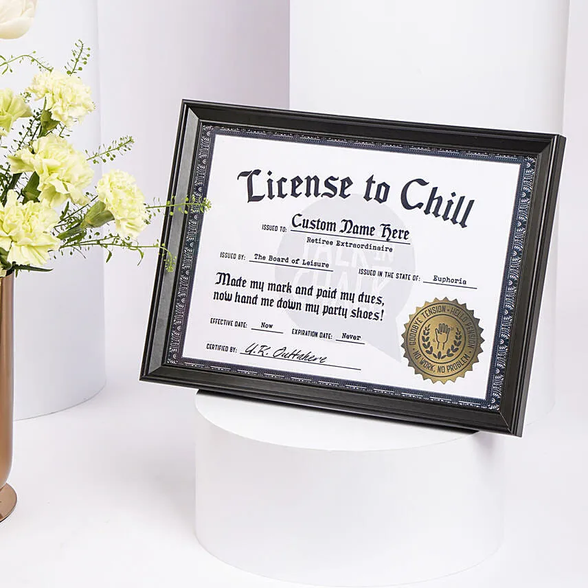 Taqaead Saeid Flowers with Personalised Name Frame