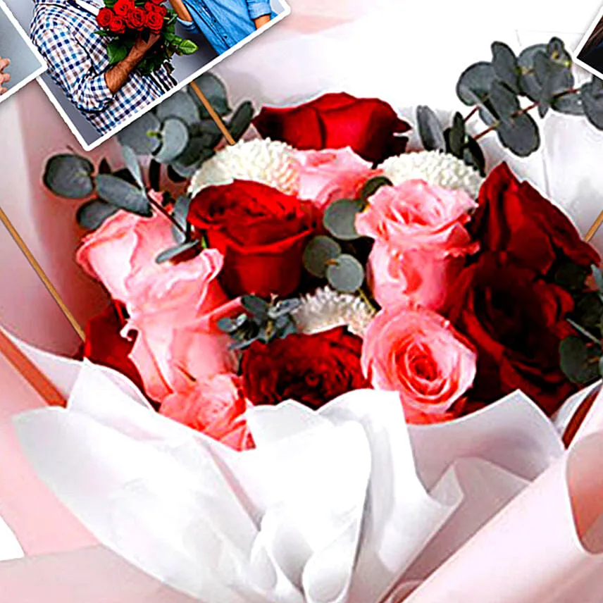 Personalised Bouquet Of 12 Roses