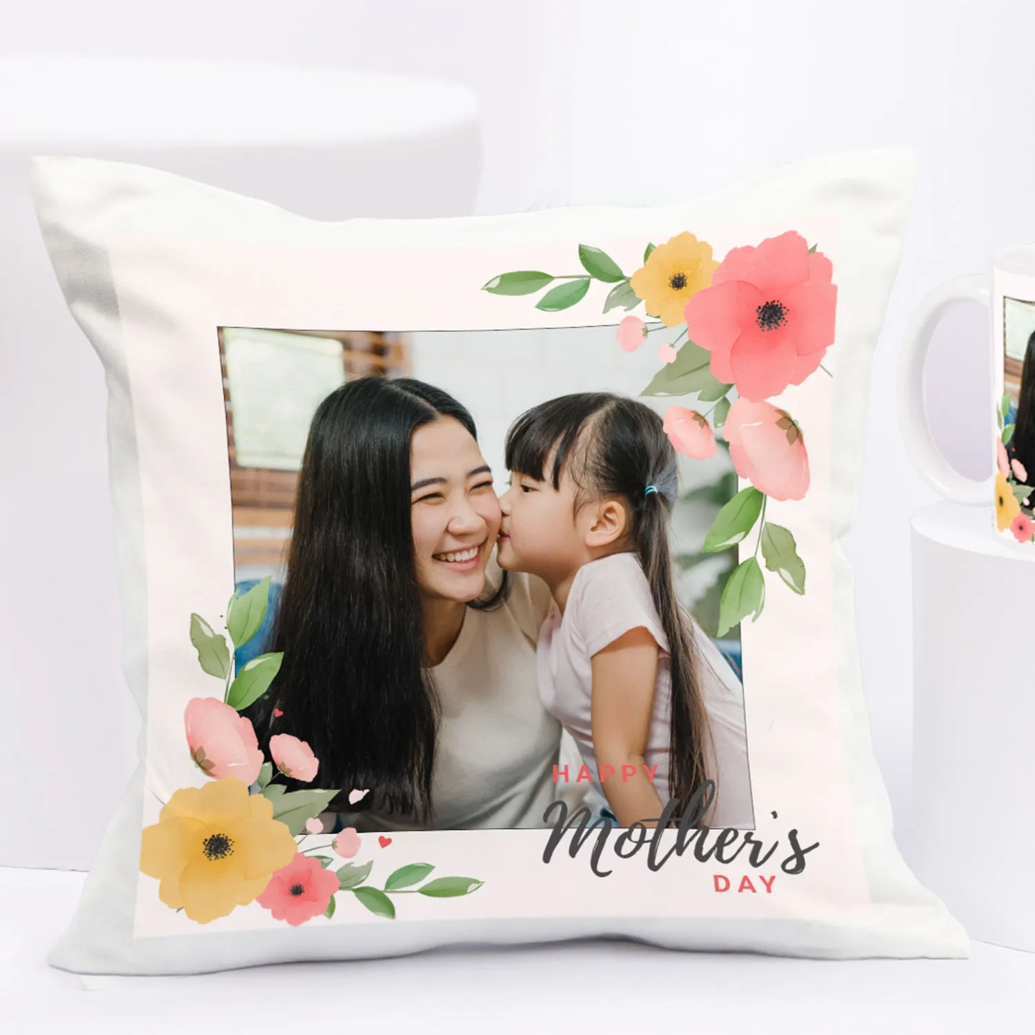 Celebrate Mother's Day with a Personalized Cushion & Mug Set
