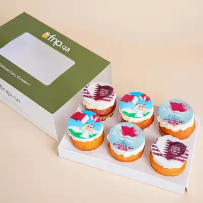 Celebrate with Qatar National Day Cupcakes - 6 Delightful Pieces
