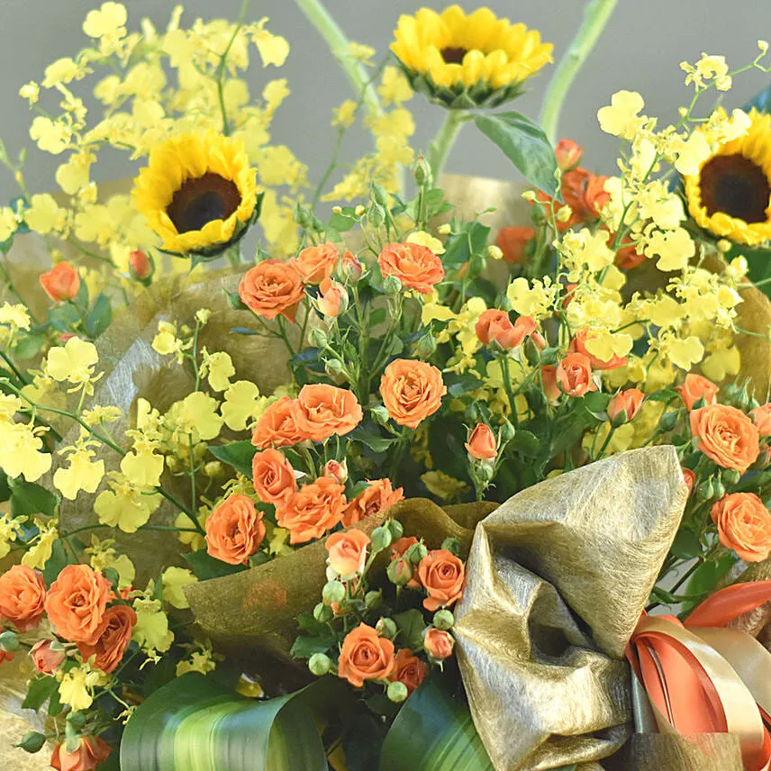 Vibrant Mixed Flowers Stand