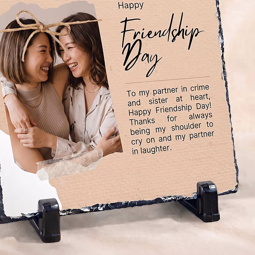 Happy Friendship Day - Personalised Slate Frame