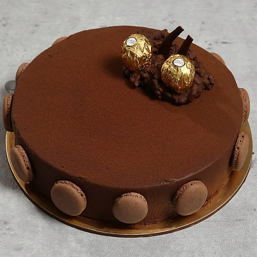 Eggless Ferrero Rocher Cake