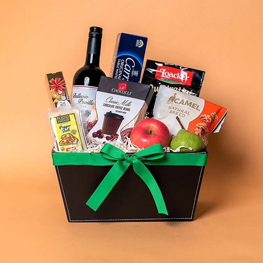 Red Wine N Cookies Gift Hamper