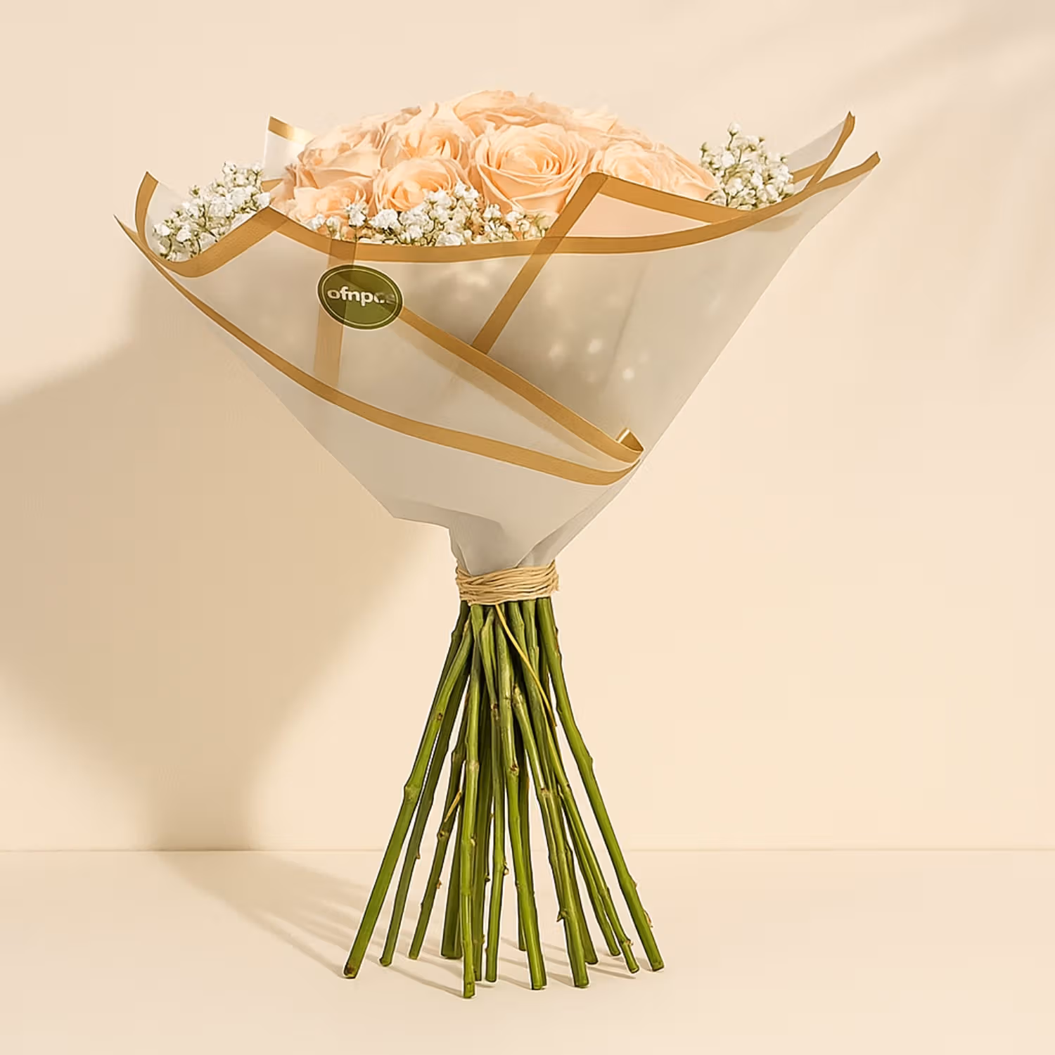 Elegant Eternal 20 Roses Bouquet - Peach Rose