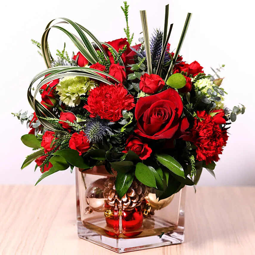 Xmas Floral Vase