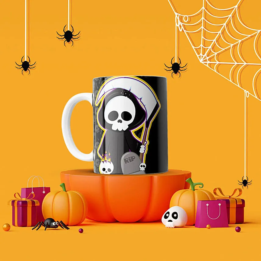 Black Theme Happy Halloween Mug