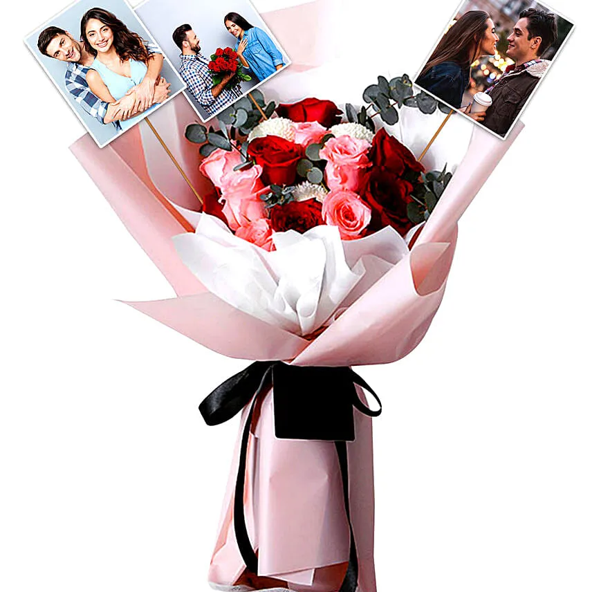 Personalised Bouquet Of 12 Roses