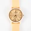 Daniel Klein Women's Minimalist Silicone Strap Watch - Elegant Peach Design