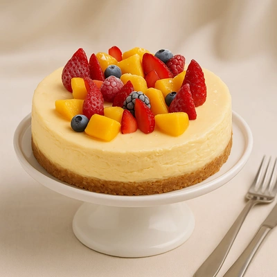Exquisite Cherry Burst Delicacy Cheesecake - A Symphony of Flavors