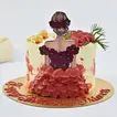 Delightful Princess Theme Chocolate Birthday Cake