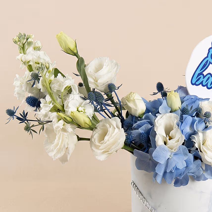 Baby Boy Celebration Flower Box