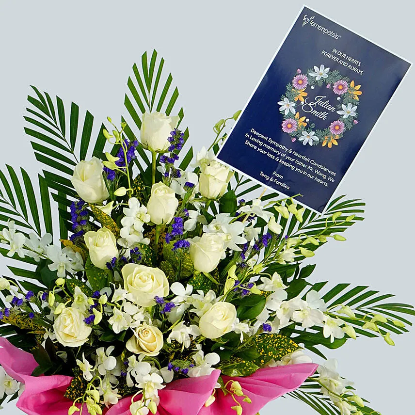 Rest In Peace Condolence Mixed Flowers
