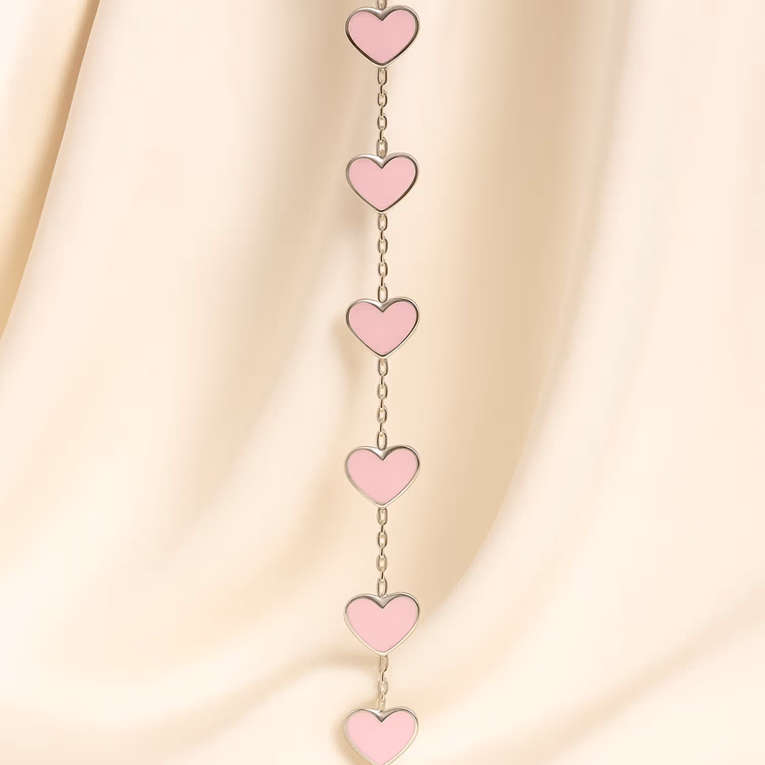 Elegant Blush Hearts Necklace and Purple Chrysanthemum Bouquet Set