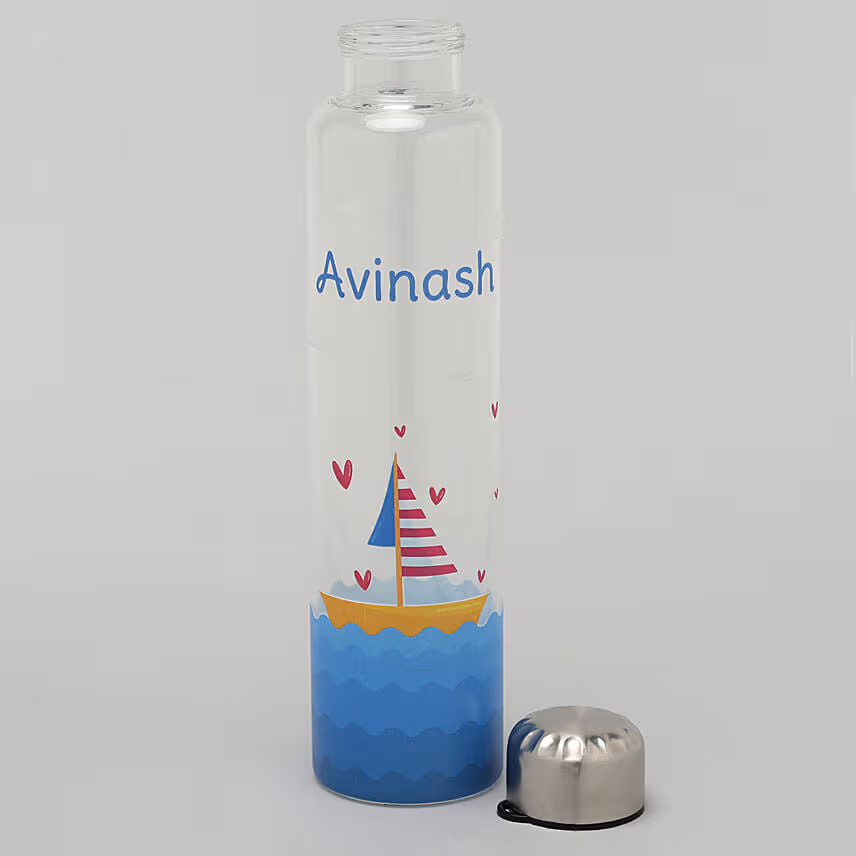 Personalised Borosilicate Glass Bottle