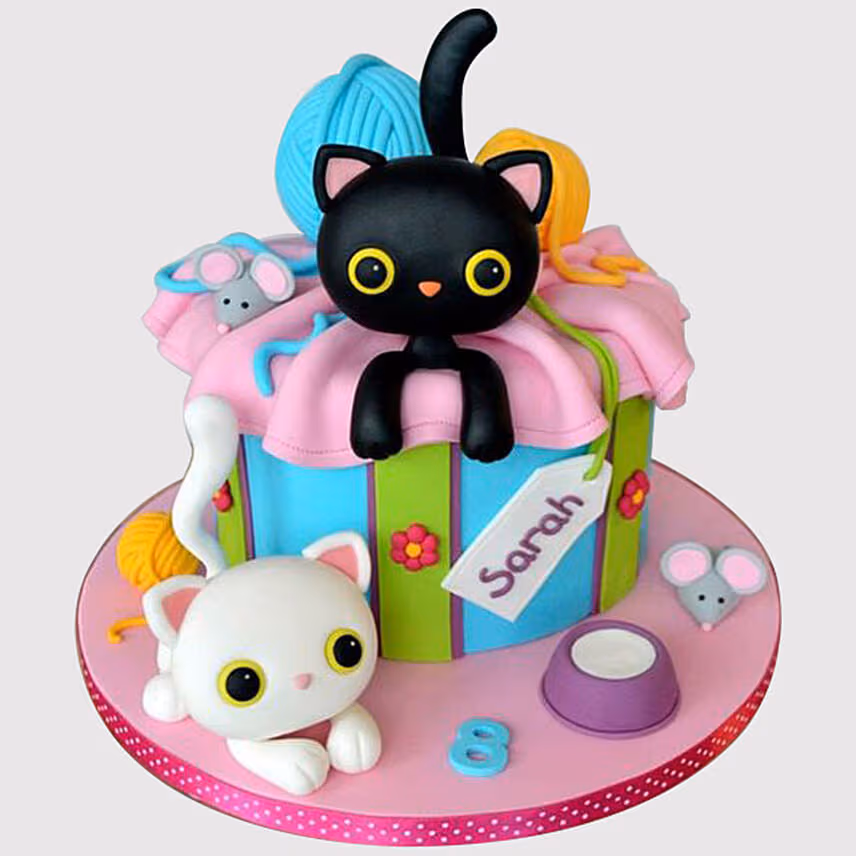 Playing Cats Cake