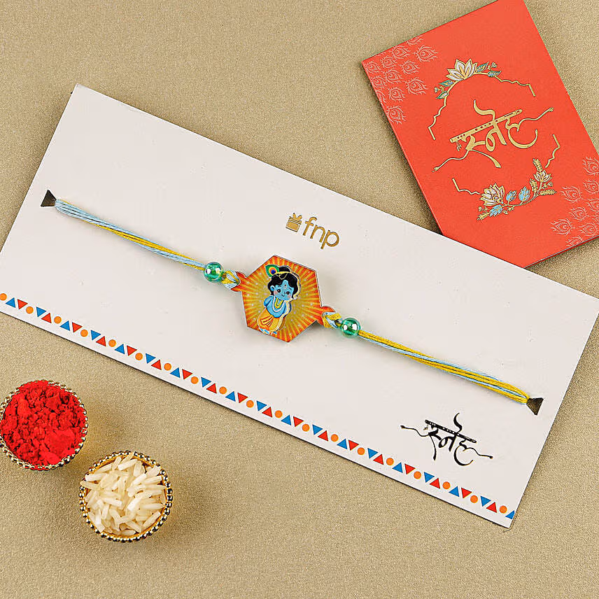 Single Enchanting Love in 3D Krishna Rakhi
