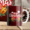 Festive Holly Christmas Wishes Cushion and Mug Set