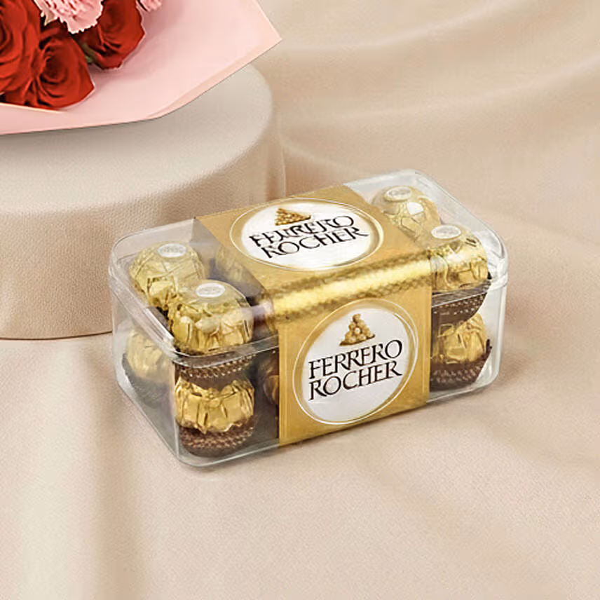 Eternal Love Valentine's Roses Bouquet and Chocolates Gift