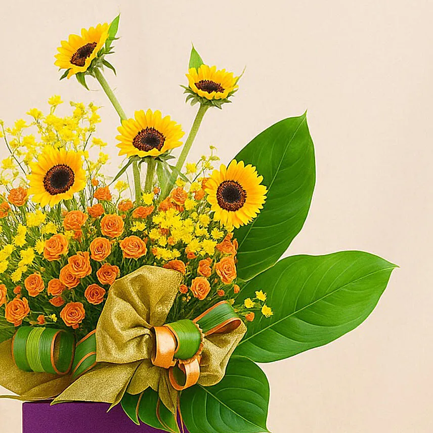 Vibrant Mixed Flowers Stand