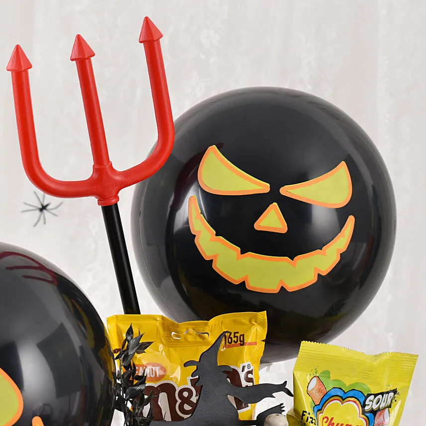 Evil Basket Halloween Treats Arrangement