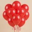 Vibrant Red Helium Balloons - Pack of 10 for Celebrations