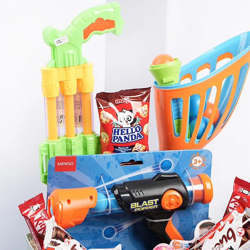 Hello Fun and Treats Basket For kids