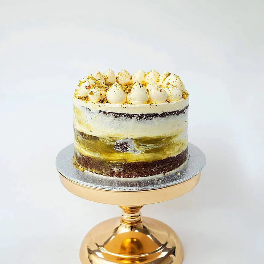 Semi Naked Pistachio Cake 8 Inch