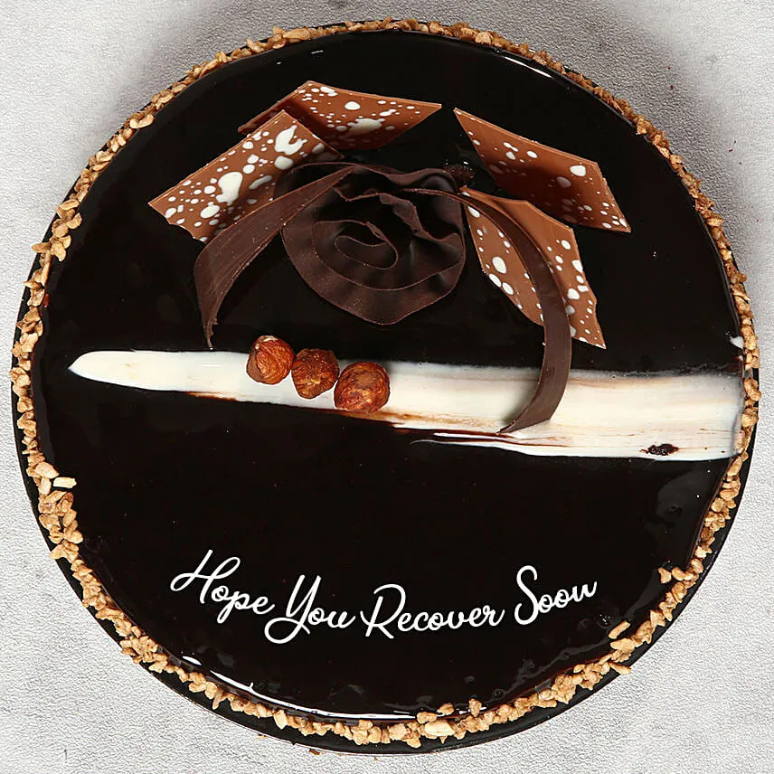 Get Well Soon Rose Noir Cake