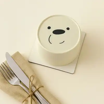 Adorable White Bear Cake for Kids - Chocolate