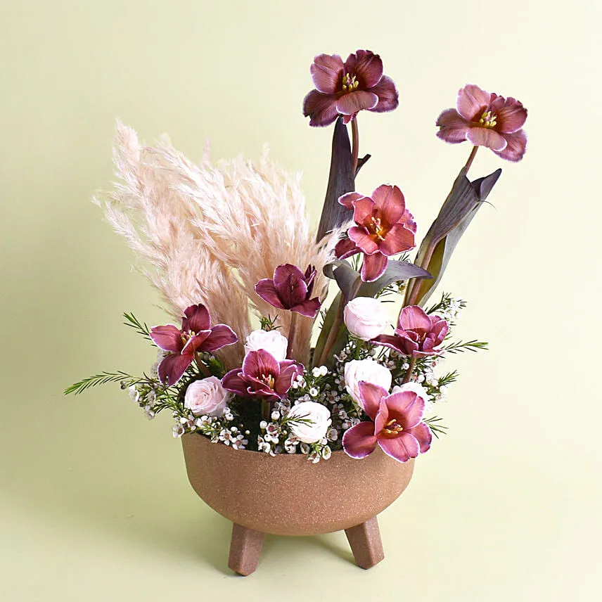 Beautiful Coffee Tulips Arrangement