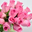 Elegant Pink Roses and Tulips Arrangement in a Glass Vase