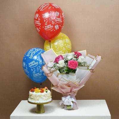 Radiant Rose Elegance Cake Combo: Perfect Birthday Surprise