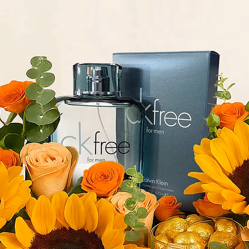 CK Free Perfume with Flowers & Chocolates