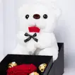 Eternal Love Gift Set | Plush Teddy & Everlasting Red Rose with Chocolates