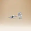 Omnia Signature Heart Earrings in 18K White Gold with Diamonds