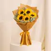 Radiant Sunflower & Gypsophila Hand Bouquet